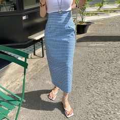 Advbridge French Vintage Long Skirt Contrast Color Checkered Skirts Female High-waisted Slim Package Hip Skirt Vintage Fashion Faldas Vintage Long Skirt, Color Checker, Checkered Skirt, Midi Pencil Skirt, Hip Skirt, Cute Pants, High Waist Fashion, Skirt Vintage, Midi Skirt Pencil