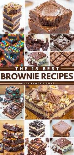 brownie recipe collage with the words, there is best brownie recipes ever