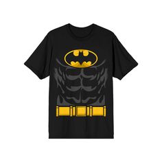 Answer the call with this men's Batman tee. Answer the call with this men's Batman tee. Crewneck Short sleevesFABRIC & CARE Cotton Machine wash Imported Color: Black. Gender: male. Age Group: adult. Pattern: Graphic. Pop Culture T-shirt With Logo Print, Black Superhero Crew Neck T-shirt, Black Superhero T-shirt With Character Print, Black Superhero T-shirt With Graphic Print, Superhero Graphic Print Short Sleeve T-shirt, Superhero Graphic T-shirt With Short Sleeves, Superhero Screen Print Short Sleeve T-shirt, Batman T Shirt, Pattern Graphic