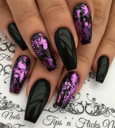 Spicy Nails, Stiletto Nail Art, Purple Nail Designs, Purple Nail, Summer Acrylic Nails, Cool Nail Designs, Nails Short, Best Acrylic Nails, Purple Nails