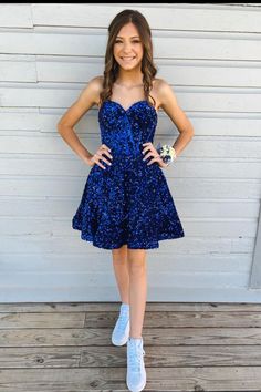 Royal Blue Sequined Homecoming Dress Royal Blue Homecoming, Royal Blue Homecoming Dress, Beef Empanadas, A Line Cocktail Dress, Dress 2022, Blue Corset, Hoco Dress, Blue Homecoming Dresses, Short Party Dress