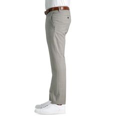 Crisp check dress pants blend refined contemporary style with stretch performance for all-day comfort. Their slim fit flat front profile sits cleanly through hips and thighs, while built-in stretch ensures mobility. Hidden details like permanent creases, twin welt pockets, and a discrete hidden button fly deliver polished presentation. Polyester-viscose-elastane fabric breathes easy all day. Business Casual Slim Fit Ankle-length Dress Pants, Business Casual Straight Fit Tapered Leg Dress Pants, Classic Slim Fit Pants With 5-inch Inseam, Modern Slim Fit Dress Pants With Welt Pockets, Modern Slim Fit Business Bottoms, Classic Slim Fit Dress Pants For Business Casual, Modern Slim Fit Bottoms For Business, Classic Straight Fit Dress Pants For Business Casual, Modern Tailored Dress Pants For Business Casual