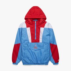 HOMAGE X Starter Oilers Pullover Jacket | Retro Houston Oilers Jacket Guys Fashion Casual, Starter Jacket, Houston Oilers, Zip Collar, Pullover Jacket, Team Colors, One And Only, Half Zip, Game Day