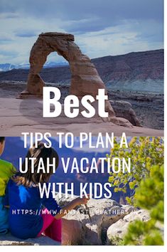 two children sitting on rocks with the words best tips to plan a utah vacation with kids