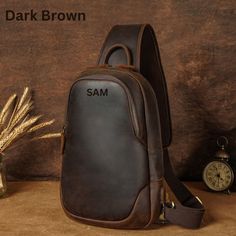 Men's Leather Shoulder Pack USB Charging Port Crossbody Chest Handbag 🔍 Material and Quality: Made from 100% Genuine Leather (cowhide full grain) 🐄. Handmade with meticulous craftsmanship, ensuring high-quality stitching and durability ✂️. Each piece is a unique work of art, showcasing skilled artisanal work 🎨. 🎒 Design and Size: Design: 37cm25cm9cm 📏 Perfect for carrying essentials like a 12" iPad, long wallet, and a folding umbrella ☂️. 🛡️ Features and Functionality: Interior includes mu Portable Leather Backpack For Everyday Use, Portable Shoulder Bag For Everyday Carry, Daily Use Shoulder Satchel, Brown Satchel Chest Bag For Business, Business Leather Chest Bag In Brown, Brown Leather Chest Bag For Business, Brown Leather Business Chest Bag, Classic Portable Leather Bags, Portable Leather Satchel For Everyday Use