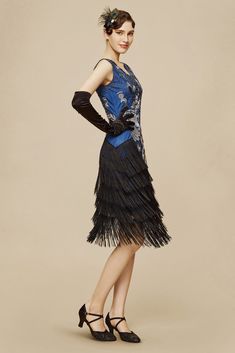 Fitted Art Deco Party Dresses, Fitted Art Deco Dress For Gala, Fitted Art Deco Evening Dress, Black Gatsby Style Gala Dresses, Black Gatsby Gala Dress, Art Deco Style Cocktail Dress, Elegant Fringe Flapper Dress, Art Deco Sleeveless Evening Dress, Fitted Gatsby Style Dress