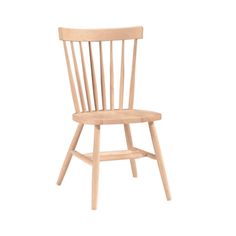 a wooden chair on a white background