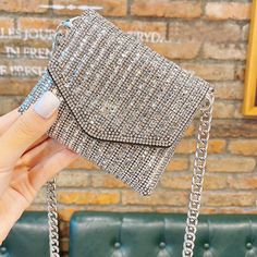 Luxury Shiny Crystal Wedding Purses and Handbag Shoulder Bag mini bag Wedding Purse, Designer Clutch, Mini Mini, Crystal Wedding, Evening Clutch Bag, Evening Clutch, Bag Dress, Bag Handle, Haiti