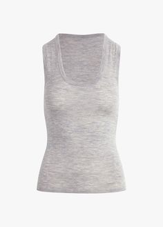 Easy does it with The Take It Easy Tank. With delicate ribbing, a slim silhouette and scoop neckline, this classic grey tank is one that you will want to keep at the front of your drawer to wear time and time again.100% Wool Bambi is 5'8" wearing size XS. Gray Tank Top For Layering, Gray Fitted Tank Top For Layering, Fitted Gray Tank Top For Layering, Gray Seamless Scoop Neck Tank Top, Chic Gray Seamless Scoop Neck Tops, Gray Seamless Scoop Neck Top, Gray Scoop Neck Seamless Top, Easy Does It, Time And Time Again