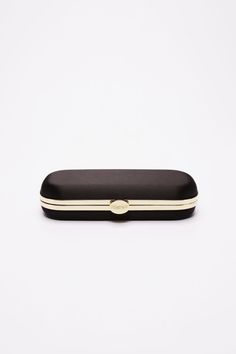 The Black Bella Clutch is a duchess satin designer bridal and evening clutch, perfect for a divine, fancy black-tie occasion on your calendar! The Black Bella Clutch makes a statement! Designed with a contemporary vision, the Black Bella Clutch is made of duchess satin and crafted by the finest Italian artisans. The perfect accessory to complete a refined and glamorous black-tie outfit, The Black Bella Clutch will become a staple in your wardrobe. Paired best with silver hardware! The Bella Clut Black Tie Outfits, Tie Outfit, Beautiful Wardrobe, Frame Fabric, Duchess Satin, Clutch Black, Designer Clutch, Black Tie Event, Pocket Top