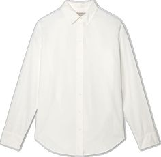 Classic Cotton Shirt For Daywear, Unstructured Long Sleeve Tops For Daywear, Cotton Shirt With Shirttail Hem For Daywear, Classic Button-up Blouse For Casual Gatherings, Classic Cotton Tops With Shirttail Hem, Classic Shirt For Casual Gatherings, Classic Blouse With Shirttail Hem For Casual Gatherings, Classic Cotton Tops For Daywear, Everlane Cotton Tops For Spring