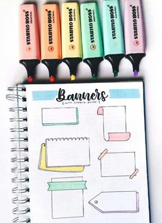 Bullet Journal 2019, Bullet Journal Mood, Bullet Journal Aesthetic, Stabilo Boss, Bullet Journal Notebook, Bullet Journal School