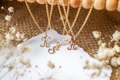 14k Gold Filled script letter initial necklace. A fun way to create your very own personalized piece, add your initial, your children's or your pets initial, the options are endless.  DETAILS GOLD VERSION: *PENDANT is Gold Filled measuring 8mm *CHAIN is 14k Gold Filled   *CLASP is 14k Gold Filled  PERSONALIZE IT!  ADD A BIRTHSTONE: https://www.etsy.com/ca/listing/531777218/add-a-birthstone ADD A LEAF:  https://www.etsy.com/ca/listing/516758523/add-an-initial GIFTS All E+O orders are lovingly pac Initial Pendant Charm Necklace For Best Friend, Initial Pendant Charm Necklaces For Best Friend Gift, Initial Pendant Charm Necklaces As Best Friend Gift, Customizable Dainty Initial Necklace For Personalized Gift, Dainty Customizable Initial Necklace For Personalized Gift, Initial Necklace With Pendant For Best Friend Gift, Personalized Initial Pendant Necklace For Best Friend, Personalized Initial Pendant Necklace For Bridesmaid, Personalized Gold Initial Necklace For Best Friend