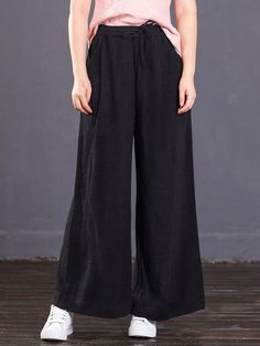 566354 Color Wide Leg Pants, Boho Style Dresses, Urban Looks, Linen Style, Style Minimalist, Cozy Fashion, Boho Dress, Leg Pants, Plus Size Fashion