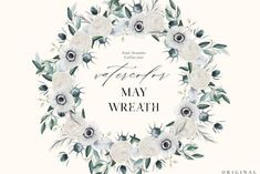 Watercolor Floral Wreath May PNG Watercolor Floral Wreath, Wreath Clipart, Watercolor Wreath, Floral Wreath Watercolor, Spring Clipart, Wreath Frame, Meadow Flowers, Wreath Watercolor, Flowers Green