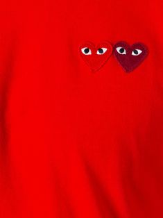 Red cotton embroidered logo T-shirt from Comme Des Garçons Play. | Comme des Garçons PLAY embroidered logo T-shirt Play Comme Des Garcons, Comme Des Garcons Play, Comme Des Garcons, Logo T Shirt, Tshirt Logo, Branding Design, Short Sleeves, Crew Neck, ? Logo