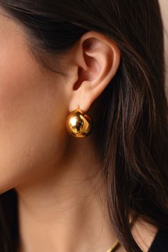 Our designer-inspired Paige earrings take your look to another level of total glamor, featuring a crescent moon shape with butterfly backs that keep them securely in place. Add the ultimate finishing detail to casual or night attire with our mini teardrop earrings. Metal Type: Stainless SteelMetal Plating: 18k Gold PlatedLength: 0.50" Ear Party, Mini Earrings, Semi Precious Gems, Moon Shape, Earrings Metal, Party Earrings, Jewelry Lookbook, Moon Shapes, Precious Gems