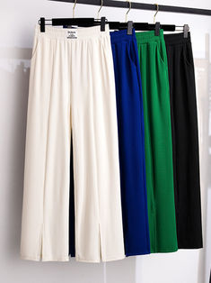 silk trousers Pants Loose, Silk Trousers, Plus Size Pants, Silk Pants, Straight Pants