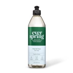 a bottle of water with the words ever spring on it's top and bottom