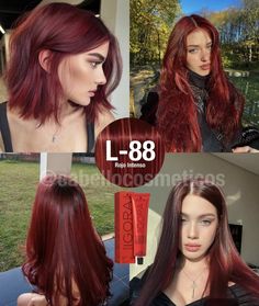 Red Hair Outfit Ideas, Red Velvet Hair Color, Igora Hair Color, Red Hair Outfits, Hair Color Swatches, Schwarzkopf Hair Color, Red Hair Looks, Surfer Hair, Red Hair Inspo