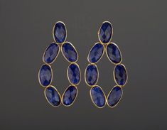 This pair of large yet elegant sapphire earring would be a nice reward for yourself or a great gift for your mother or best friend.Each one has six oval sapphire stones forming a larger oval with one top oval sapphire with a stud.1. Stones : sapphire (dyed)2. Stone shape and size:each stone is about a 15 x 9 mm oval3. earring total length/width ~ 57 mm / 26 mm4. bezel material: 24k gold vermail5. earring post: 24k gold vermail6. if sending as a gift, a personalized note card can be includedEarri Sapphire Earring, Coordinates Jewelry, Earring Long, Gold Heart Locket, Engraved Locket, Sapphire Stones, Earring Post, Large Hoop Earrings, Sapphire Earrings