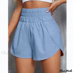 Olivia Mark - High-Waisted Loose-Fit Elastic Casual Sport Shorts Streetwear Fashion Shorts, Junior Pants, Summer Streetwear, Running Fitness, Fitted Trousers, Summer Fabrics, Botswana, Home Fashion, Latvia