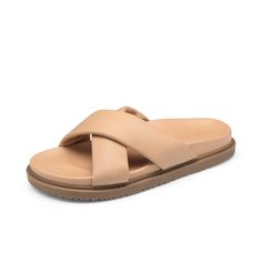 PRICES MAY VARY. Simple Chic: Minimalistic design with a round toe that is roomy even for wide feet offering a spacious fit. Crisscross Straps: Thick crossover strap detail that is great for a relaxed fit without compromising on style. Supportive Footbed: Cushioned for comfort & all-day support, especially for long summer days. Anti-Slip Sole: Textured outsole that gives better traction on walking surfaces & prevents slippage. Summer Must-Have: Provides a stylish touch to any outfit & ideal for Criss Cross Sandals, Sandals Flat, Slip On Sandals, Simple Chic, Cute Sandals, Minimalistic Design, Kids Luggage, Pharmacy Gifts, Slide Sandals