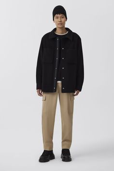 The Balas Shirt Jacket has a minimalistic silhouette and can be worn as a layering piece or outer layer. It’s crafted from Melton Wool, a brushed fabric selected for exceptional softness and luxe hand-feel with natural performance qualities. Classic Long Sleeve Outerwear For Layering, Oversized Classic Outerwear For Layering, Classic Oversized Outerwear For Layering, Modern Outerwear With Lapel Collar And Relaxed Fit, Modern Outerwear With Pockets And Straight Hem, Modern Outerwear With Relaxed Fit And Lapel Collar, Modern Outerwear With Flap Pockets And Relaxed Fit, Fall Outerwear With Concealed Placket And Straight Hem, Modern Workwear Outerwear With Straight Hem