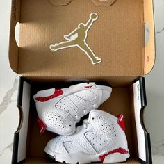 Brand New New In Box - Air Jordan Retro 6 (Td) Size: 5c Color: Red Oreo Dv3606-162 Air Jordan Retro 6, Retro 6, Jordan Retro 6, Air Jordan Retro, Kids Jordans, Air Jordans Retro, Baby Outfits, Jordan Retro, New New