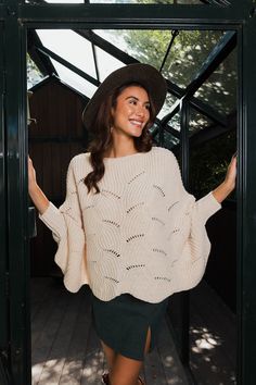 Introducing our Texture Trend Sleeve-Knit Poncho—a stylish and cozy addition to your wardrobe! This versatile poncho features a chic ribbed knit design, adding a touch of sophistication to any outfit. With convenient sleeves, it offers the ease of movement while keeping you warm and snug. Perfect for transitional weather or layering during colder months. Elevate your style and stay comfortably fashionable with this must-have poncho! #lovemyleto 100% Acrylic Imported Winter Poncho, Bachelorette Dress, Casual Bodysuit, Rush Dresses, Knit Poncho, Western Boho, Knitted Poncho, Kimono Dress, Dressy Tops