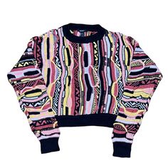 Vintage 90s Coogi Style Textured Knitted Crewneck Women's Sweater - Classic Retro Knit Dive into the nostalgia of the 90s with this eye-catching vintage Coogi style crewneck sweater! Inspired by the iconic designs of Coogi Australia, this sweater features the same bold patterns and vibrant colors that defined an era. Perfect for fashion lovers who appreciate unique, statement pieces. Features: Era: 1990s Style: Coogi-inspired Material: High-quality Cotton blend (Soft, warm, and durable) Design: 1990s Style, Style Sweaters, Clothing Streetwear, 1990s Fashion, Bold Patterns, Cable Knit Sweater, Crewneck Sweater, Women Pullover, Fashion Lover