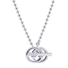 Beautiful Gucci Sterling Silver Toggle Interlocking Logo Necklace. Pendant .96.5" Width .65" Chain 17" Includes Gucci Box, Dust Cover & Info Card. This Can Double As A Bracelet! Reposhing This Item I Purchased From @Mado2015 As It Was A Little Tight Around My Neck. Gucci Necklace, Inside Bar, Double G Logo, Gucci Box, Logo Necklace, Lion Pendant, Gucci Jewelry, G Logo, Pink Gem