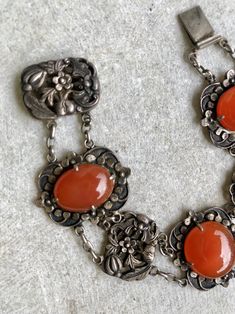 Beautiful Circa 1920s Art Deco Old Chinese Silver Bat Floral Motif Carnelian Vintage Antique Bracelet measures aprox 6 3/4 inches in length Vintage Carnelian Engraved Jewelry, Vintage Carnelian Bracelets As Gift, Vintage Carnelian Bracelet Gift, Vintage Carnelian Bracelets Gift, Vintage Intaglio Bracelets For Formal Occasions, Vintage Intaglio Bracelet For Gift, Usa Jewelry, Antique Bracelets, 1920s Art