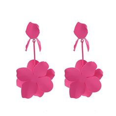 Stylish multi-color floral style stud earrings, perfect for adding a pop of color to any outfit, perfect for everyday wear throughout the day, surprise your friends and family with these unique earrings. Trendy Pink Flower Earrings, Spring Party Earrings With 3d Flowers, Pink Flower Shaped Earrings For Summer, Trendy Pink Flower Drop Earrings, Trendy Multicolor Flower Earrings, Trendy Drop Flower Earrings, Flower Decoration Drop Earrings For Summer, Spring Pink Earrings With Flower Charm, Trendy Red Flower Earrings For Summer