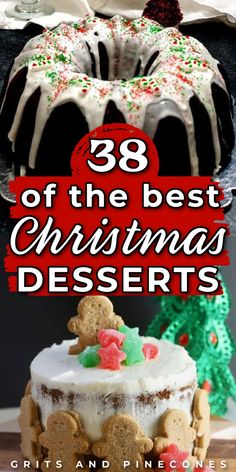 christmas desserts with the title overlay that reads 28 of the best christmas desserts