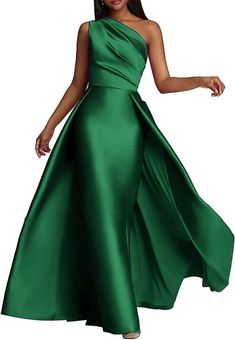 PRICES MAY VARY. 👗【Material】This One Shoulder Sleeveless Floor Length Mermaid Prom Dress is made of High Quality Satin,a style that is sure to be a top pick for special occasions. One Shoulder Prom Dresses 2024 for women long satin bridesmaid dresses with overskirt, Sleeveless prom dresses, back tie up evening gowns. 👗【Features】Satin Formal Dresses For Women,One Shoulder with Pleated Formal Party Dress,Sleeveless,Mermaid Silhouette and a Overskirt at The Waist,Show Off Your Perfect Figure And One Shoulder Formal Dresses, Satin Mermaid Wedding Dress, Satin Formal Dress, Satin Evening Gown, One Shoulder Prom Dress, Long Prom Gowns, Evening Dress Floor Length, Evening Party Gowns, Prom Dresses Sleeveless