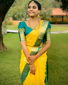 Yellow With Blue Silk Saree, Black Blouse Designs, Blue Blouse Designs, Silk Saree Blouse Designs Patterns, Blouse Designs Catalogue, Wedding Saree Blouse Designs, Traditional Blouse Designs, Wedding Blouse Designs