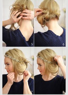 Good Messy Bun, Flapper Hair, Gatsby Hair, 1920s Hair, Messy Bun Hairstyles, Bun Hairstyles For Long Hair, Long Layered Hair