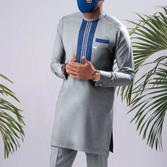 #ad Top Rated 2022 Hot Men's Social Suit Two-piece Shirt and Trousers, Fashion Mens Suits Blazers Costume Africain, Suit Man, Sets Outfit, Dashiki Shirt, African Dresses Men, European Outfit, Best Dressed Man, Muslim Men, Dress Suits For Men