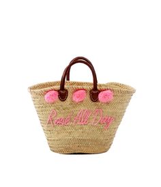 Cheap Pink Straw Bag For Vacation, Affordable Pink Summer Straw Bag, Luxury Pink Straw Shopping Bag, Cheap Gold Straw Beach Bag, Gift For Bachelorette, Straw Beach Bag, Bachelorette Gifts, Bachelorette Parties, Leather Handles