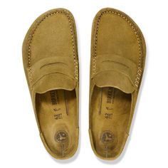 Naples Suede Leather Outdoor Slip-on Loafers With Rubber Sole, Classic Leather Slip-on Clogs, Casual Outdoor Loafers With Rubber Sole, Casual Loafers With Rubber Sole For Outdoor, Leather Slip-ons With Leather Sole For Walking, Classic Slippers With Leather Footbed And Round Toe, Classic Slip-on Clogs With Rubber Sole, Leather Outdoor Slip-ons, Outdoor Loafers With Round Toe And Rubber Sole