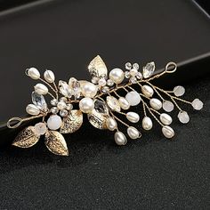 Type : Headband Department Name : ADULT Material : Metal Origin : Mainland China CN : Zhejiang Color: A. Wedding Hair Combs, Headpiece Bride, Women Headbands, Pearl Bridal Comb, Ornaments Jewelry, Wedding Headwear, Decorative Hair Combs, Fancy Accessories, Rhinestone Hair Comb