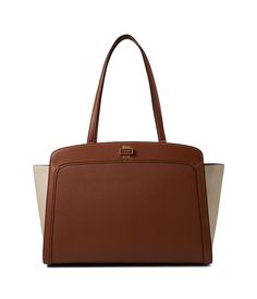 Kate Spade New York York Color-Blocked Pebbled and Smooth Leather Large Work Tote | Zappos.com Color Block Tote, Work Tote, Back Bag, Kate Spade Handbags, Kate Spade New York, Product Reviews, Tote Handbags, Smooth Leather, Color Block