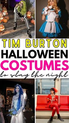 halloween costumes for children and adults with text overlay