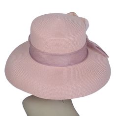 NEW Retro Design Pink Kentucky Derby Ascot Hat Wedding - Etsy Elegant Pink Beach Hat, Pink Sinamay Fascinator For Formal Occasions, Pink Sinamay Hat For Evening, Elegant Pink Hat With Ribbon, Elegant Pink Sinamay Mini Hat, Elegant Straw Hat With Ribbon For Kentucky Derby, Pink Feminine Fascinator For Kentucky Derby, Elegant Pink Straw Hat For Summer, Pink Sinamay Hat For Spring