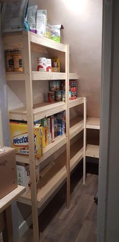 the pantry is empty and ready for us to use