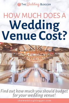 a wedding venue with the words how much does a wedding venue cost?