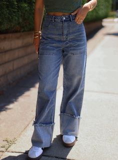 Elevate your style with our Cuffing Season Wide Leg Denim, perfect for any season. These high waisted jeans feature a wide leg and cuffed hem for a trendy twist on classic denim. Get ready to turn heads and show off your fashion-forward flair. Fabric 100% Cotton Lane 201, Womens Clothing Boutique, Boutique Boho, Cuffing Season, High Waisted Jeans, Wide Leg Denim, New Tops, Clothing Boutique, Dark Denim