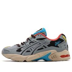 Asics is excited to bring back the Gel-Kayano 5 OG, one of the most iconic and beloved sneakers in the brand's history. This shoe was originally released in 1999 and quickly became a cult classic among sneakerheads and casual wearers alike. The 2018 release features the same bulky build and heavy overlays as the original, but with a few modern updates that make it even better than before. The tiger stripe branding has been updated with grey and black colors, and the GEL technology in the heel is Asics Sneakers With Rubber Waffle Outsoles For Light Sports, Casual Asics Running Shoes With Rubber Waffle Outsoles, Asics Dynamic Sneakers With Vibram Sole, Asics Gray Sneakers With Boost Midsole, Asics Sneakers With Vibram Sole For Light Sports, Asics Sneakers For Light Sports With Vibram Sole, Dynamic Asics Sneakers With Vibram Sole, Asics Sneakers With Vibram Sole For Streetwear, Casual Asics Sneakers With Abzorb Midsole