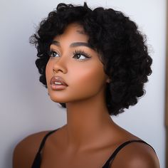 Short Deep Wave Curly Bob Brazilian Hair Wigs 100Real Ready To Wear Short Curly Pixie Cut Wig Short Deep Wave, Short Curly Pixie Cut, Curly Pixie Cut, Short Curly Pixie, Brazilian Hair Wigs, Curly Pixie Cuts, Short Human Hair Wigs, Curly Pixie, Curly Human Hair Wig